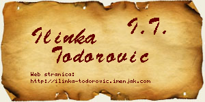 Ilinka Todorović vizit kartica